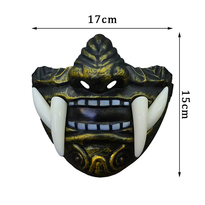 Japanische Samurai Oni Dämon Maske, Horror Prajna Killer Stil, Kostüm Requisiten - Bild 2
