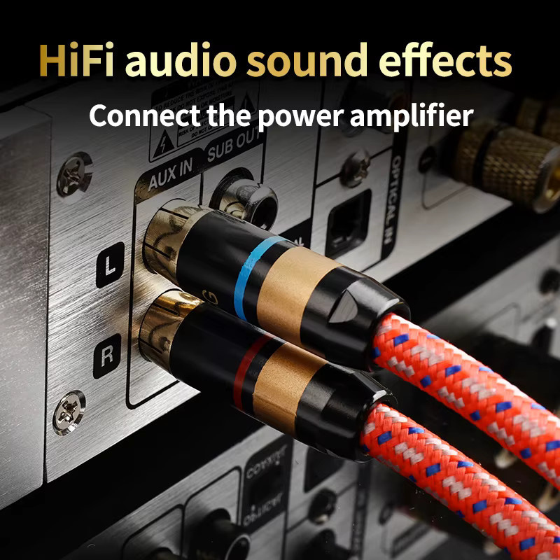 YYTCG RCA-Audiokabel mit doppeltem Lotuskopf für Leistungsverstärker, Röhrenverstärker und CD-Player - Bild 4