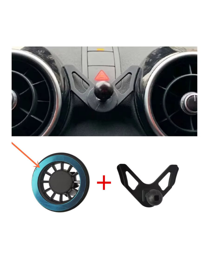 Magnetische Smartphone-Halterung aus ABS-Kunststoff für Audi A1 8X (2010-2019) in Schwarz - Bild 3