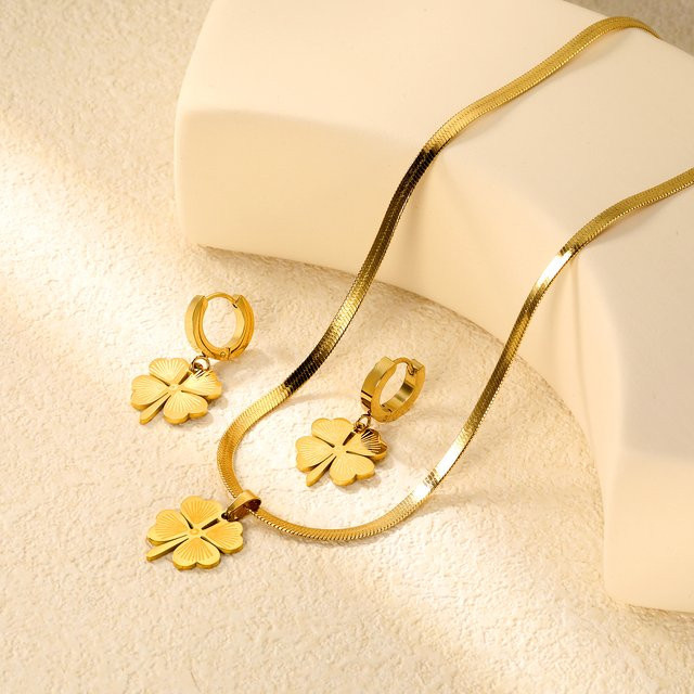 LUXUKISSKIDS Schmuck-Set Halskette und Ohrringe, Edelstahl, Gold, Kinder - Bild 1