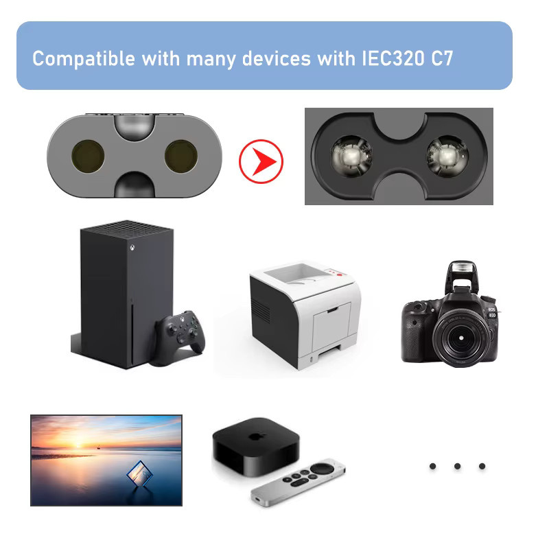 Samsung EU-Netzkabel in Schwarz als Ersatz für TV, LED, PS5, PS4 und Xbox - Bild 3