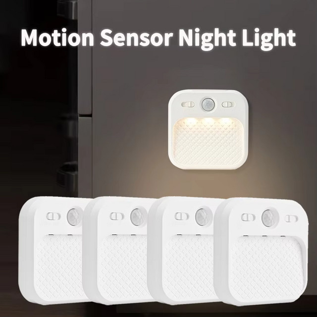 GGBEE Bewegungssensor LED Schrankleuchte weiß, wiederaufladbare magnetische Kabellos-Nachtlicht für Küche, Flur, Treppe und Schlafzimmer - Bild 1