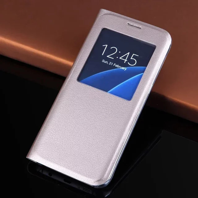 Samsung Slide Fenster Handyhülle für Galaxy S7, S8 Plus und S8+ in Schwarz - Bild 1
