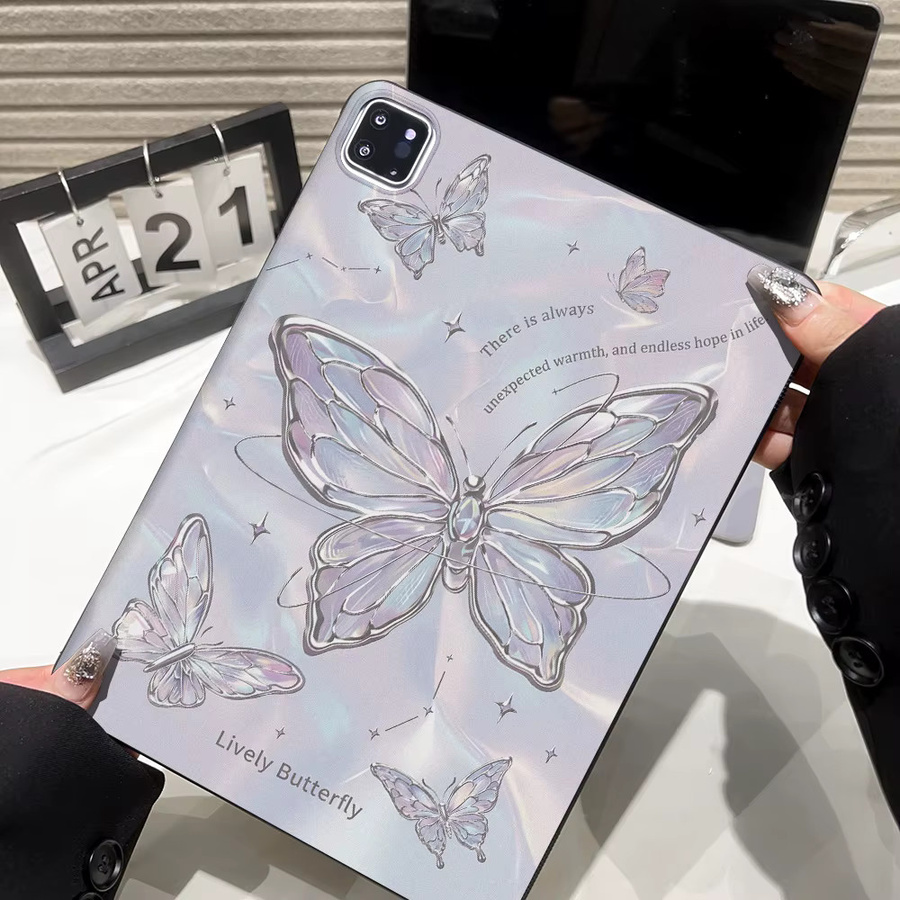 Tablet Hülle mit Katzen- und Schmetterlingsmuster für Xiaomi Pad 7 7 Pro 8 8 Pro Redmi Pad 2 Pad mini Poco Pad in Multicolour - Bild 2