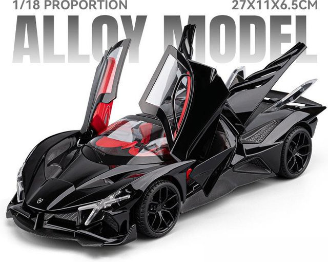 Linyi toy car Apollo Projekt Evo Sportwagen Modell, 1:18, Metall, mit Ton und Licht, ab 18 Jahren - Bild 1
