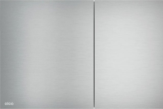 Alcadrain Betätigungsplatte AIR-INOX Dual Flush aus Edelstahl in Silber Halbmatt - Bild 1