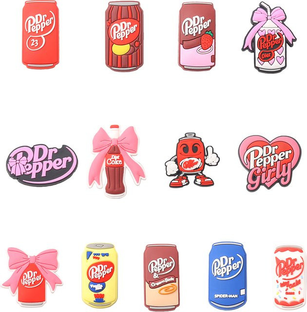 Dr. Pepeer Schuhanhänger, Cartoon Purple Drinks Series, Kinder - Bild 1