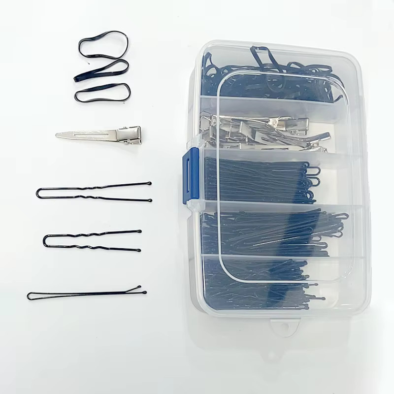 HUXUAN Schmuckbox und Organizer aus Kunststoff mit Deckel, transparent, tragbare Aufbewahrungsbox für Haarclips und Zubehör für Reise und Haushalt - Bild 2