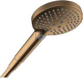 Hansgrohe Raindance Select S 120 EcoSmart Duschkopf in Brushed Brass mit 3 Strahlarten und Durchmesser 125 mm - Bild 1