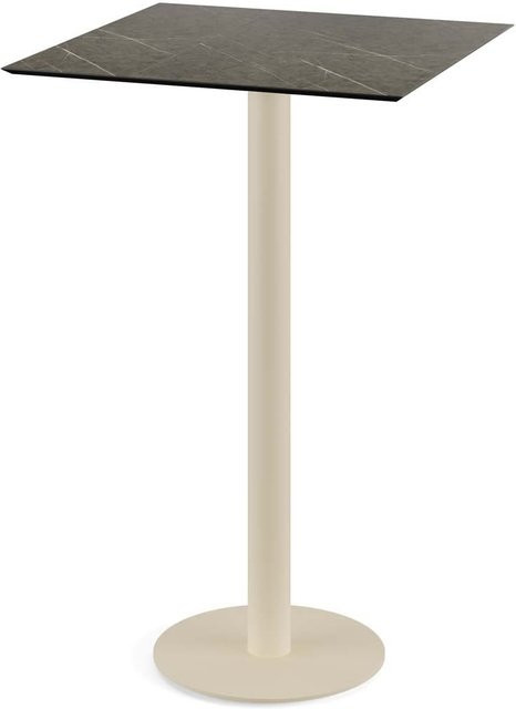 Feros Urban Stehtisch mit HPL-Platte in Braun und Sandfarbenem Gestell, B/T/H: 70 x 70 x 109,2 cm - Bild 1