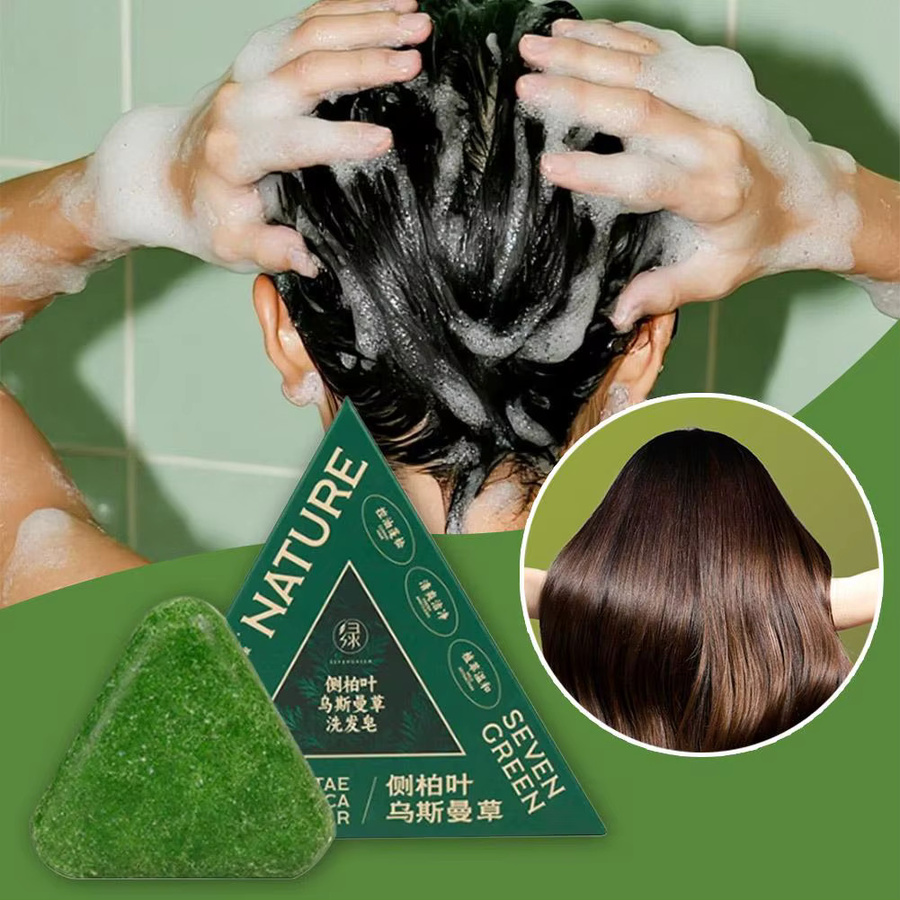 Seven Green Platycladi Usman Grass Shampoo-Seife, 120 g, Unisex - Bild 2