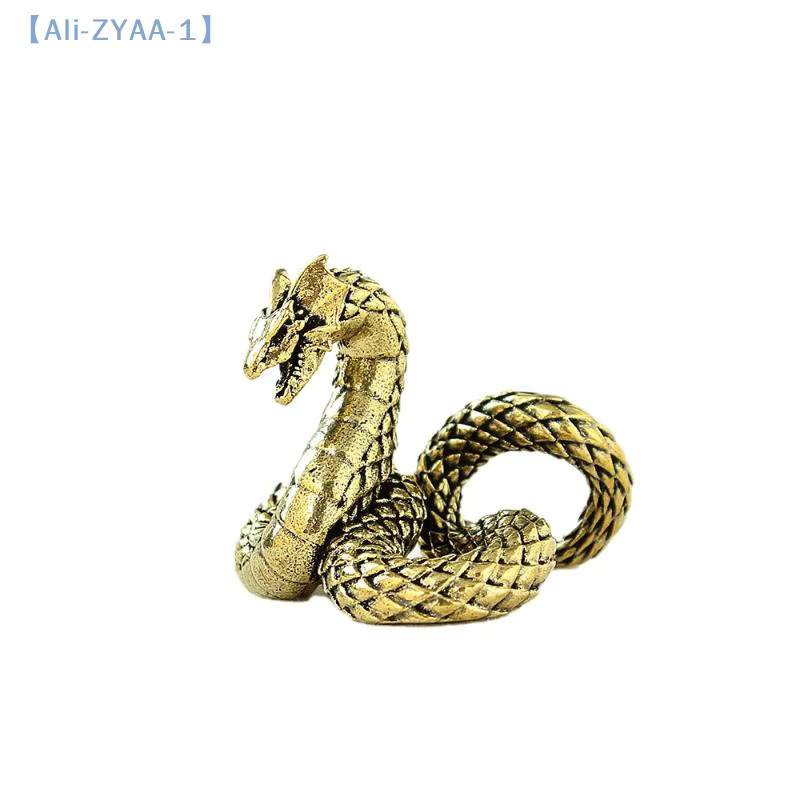 JETTING 3D-Drachen-Statue aus Metall in Gold mit beweglichen Gelenken als antikes Messing-Ornament für dein Büro oder die Heimdekoration - Bild 2