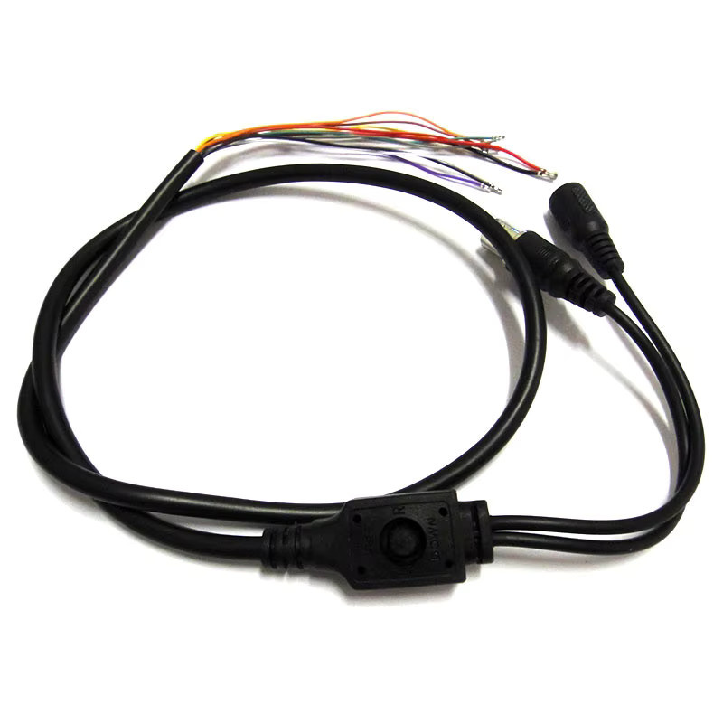 BNC Video OSD Steuerungs-Pigtail-Kabel für Analog CCTV Kamera Modul Board mit DC12V Stromversorgung, Länge: 80 cm - Bild 2