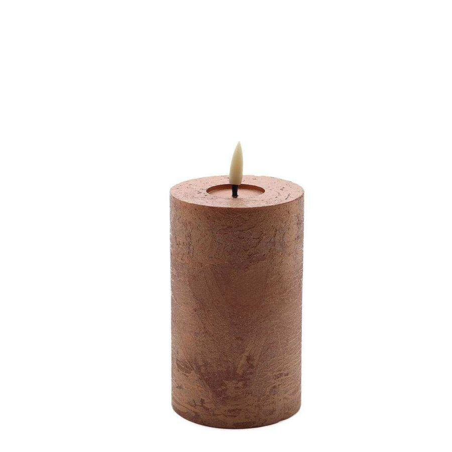 Mansion atmosphere LED-Kerze Rustic Copper in Kupfer und Sandfarben, B/T/H: 12,5 x 7,5 x 7,5 cm - Bild 1