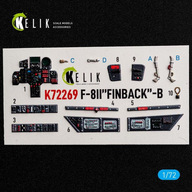 Trumpeter F-8II Finback-B - Interior 3D-Decals - Bild 1