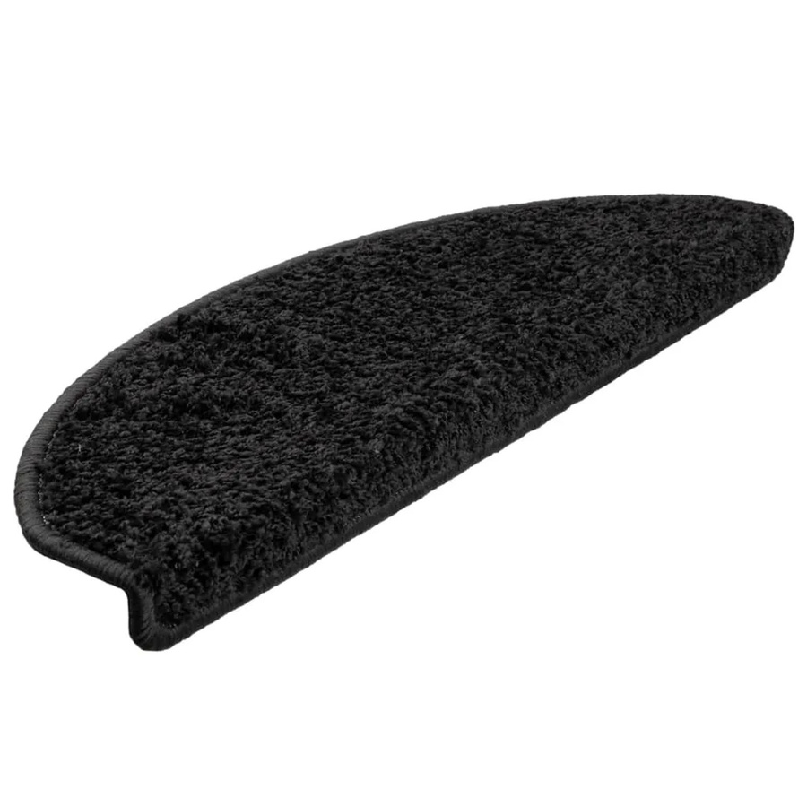 vidaXL Treppenmatten 15 Stück, Schwarz, selbstklebend, rutschfest und schalldämmend, B/T/H: 65 x 21 x 4 cm - Bild 2
