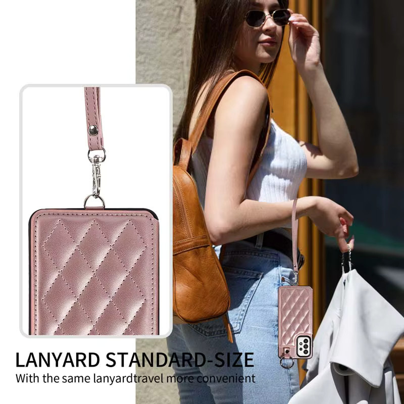 Leder-Wallet-Schutzhülle für Samsung Galaxy A-Serie in Gold - Bild 6