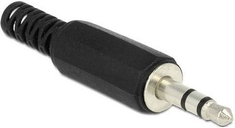 Delock 65534 Klinken-Steckverbinder 3,5 mm Jack, 3 Pol, Schwarz - Bild 1