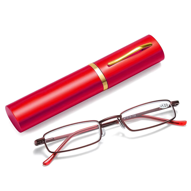 Unisex Lesebrille, Vollrand, rechteckig, Metall - Bild 3