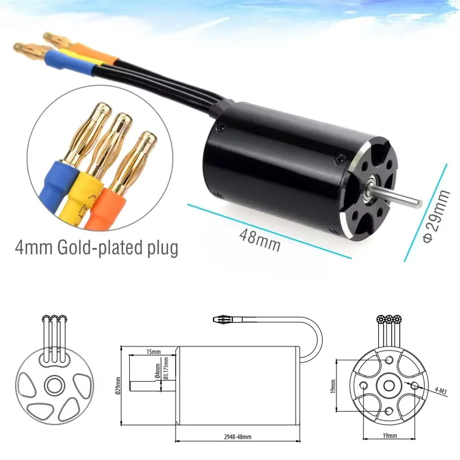 Surpass Hobby Rocket Wasserkühlmantel, bürstenloser Bootsmotor, Metall, Schwarz - Bild 2