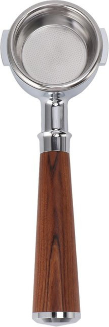TOMTOP JMS Bodenloser Siebträger mit Filterkorb aus Aluminiumlegierung, 58 mm, 2 Ohren, Rot/Grau/Silber - Bild 1