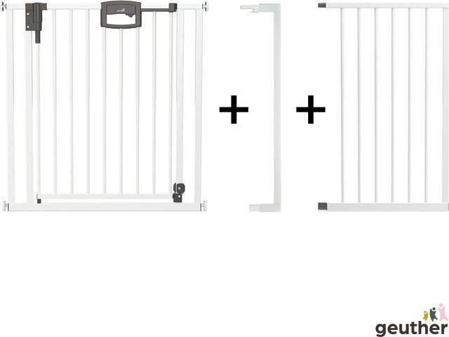 Geuther Tür- und Treppenschutzgitter Easylock Plus zum Klemmen aus Metall in Anthrazit oder Weiß - Bild 1