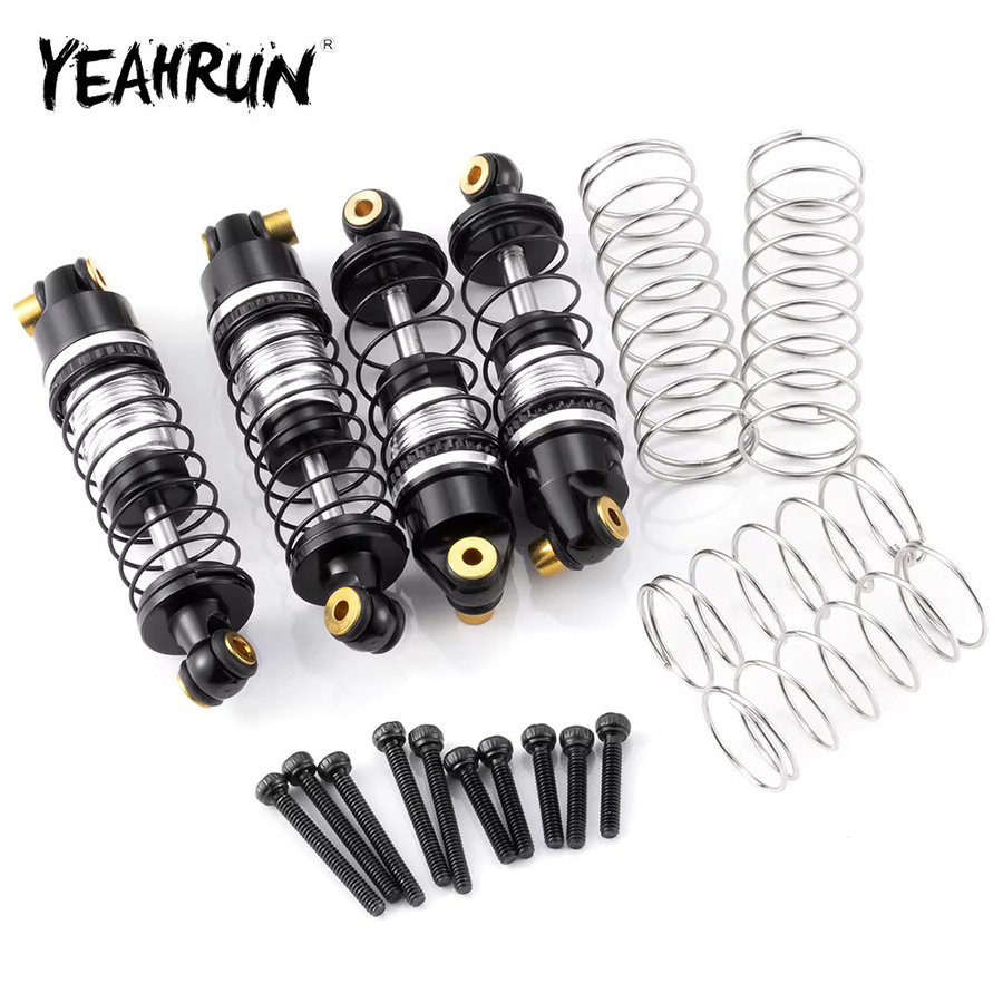 YEAHRUN Stoßdämpfer vorne und hinten, 1-teiliges Set, 1:24, Metall, Schwarz - Bild 1