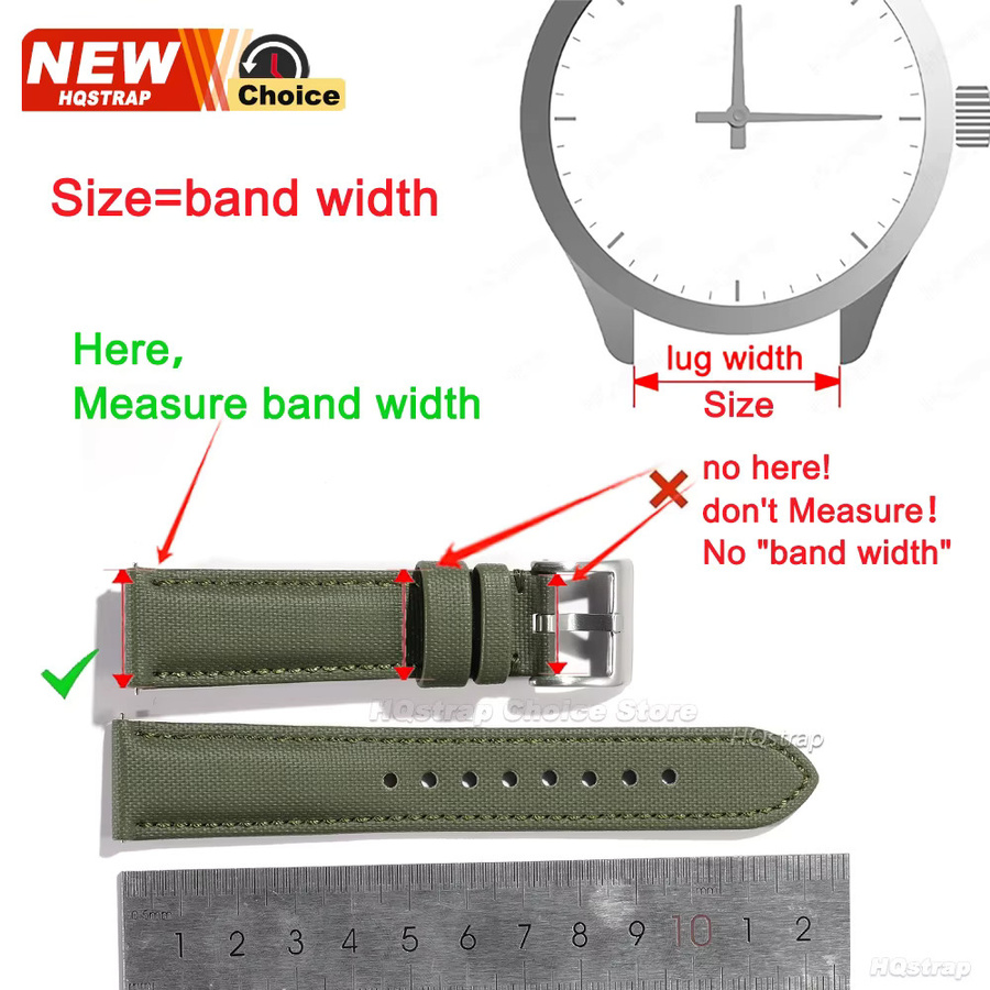 HQstrap Smartwatch-Armband, Canvas Nylon, Textil/NATO, Unisex - Bild 4