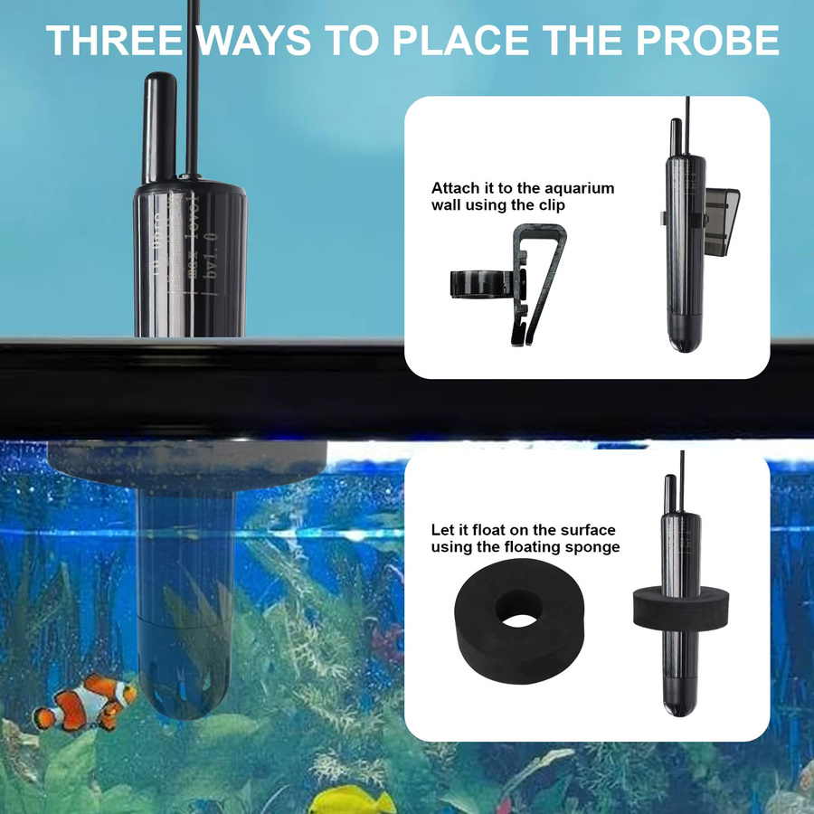 GAIN EXPRESS 8-in-1 WLAN PH-Meter Multi-Parameter Wassermonitor für pH, Temperatur, TDS, EC, Salzgehalt, Spezifisches Gewicht und ORP in Schwarz - Bild 6