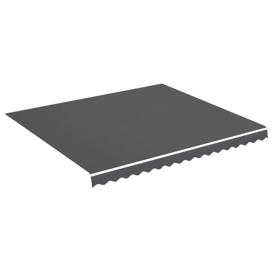 DELUKE Markisenbespannung aus Polyester in Anthrazit mit Volant für Markisenrahmen B: 400 cm, H: 350 cm - Bild 2