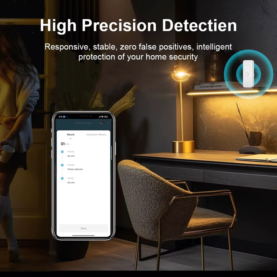 Tuya Smart Home PIR-Bewegungssensor Infrarot-Körperdetektor WiFi/Zigbee in Weiß, kompatibel mit Alexa und Google Home via Smart Life - Bild 3