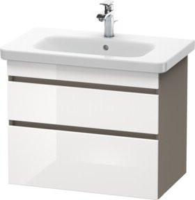 Duravit Waschtischunterschrank DuraStyle in Weiß Hochglanz, wandhängend, 2 Schubladen, B: 73 cm, T: 44,8 cm, H: 61 cm - Bild 1