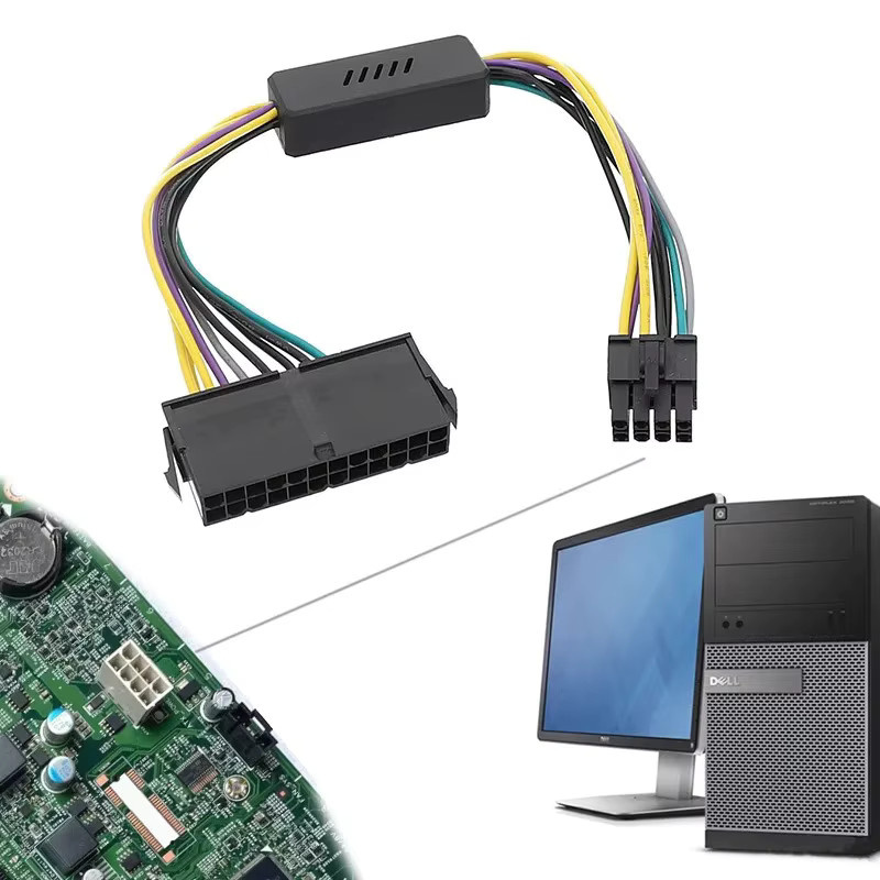Dell 8-Pin ATX Stromkabel 24P auf 8P Kupfer Netzkabel für Optiplex 3020 7020 9020 T1700 H61 H81 Q77, Länge: 30 cm - Bild 5