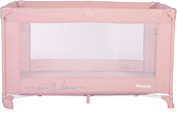 Lorelli Baby Reisebett Laufstall Noemi mit Matratze in Pink und seitlicher Öffnung