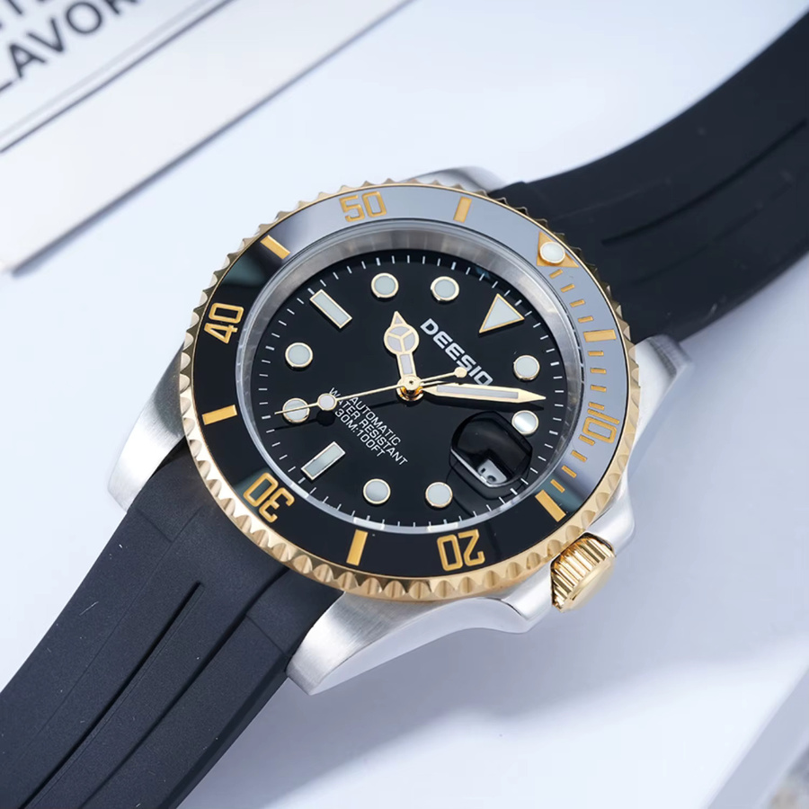 Deesio Armbanduhr, Automatik, Edelstahl, Schwarz, Herren - Bild 3