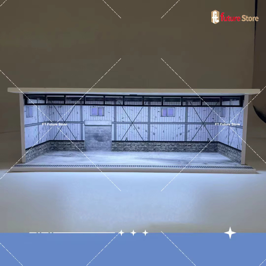MAK Garage Szene Modell, Maßstab 1:64, mit Beleuchtung, Diorama - Bild 1