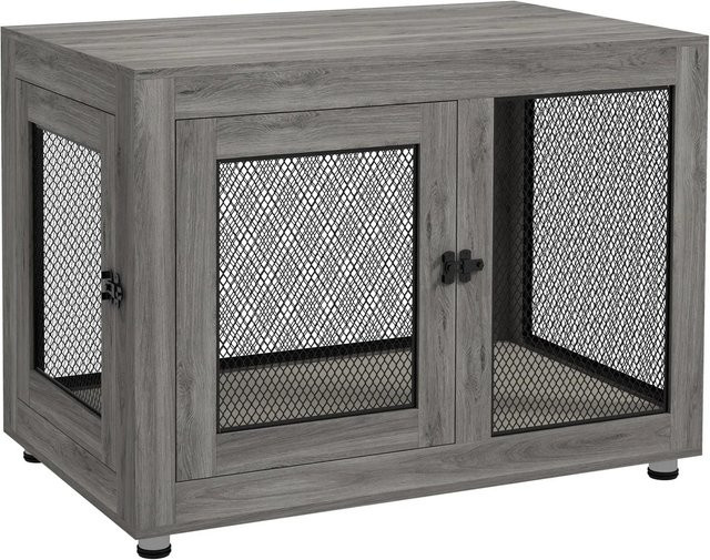 PawHut Hundekäfig aus Stahl und Spanplatte in Grau, B/T/H: 60 x 94 x 71,5 cm - Bild 1