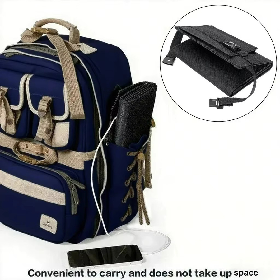 EESBAO Faltbares USB-Solarladegerät für Mobiltelefone und Tablets, wasserdicht, 25W-100W, Schwarz - Bild 3