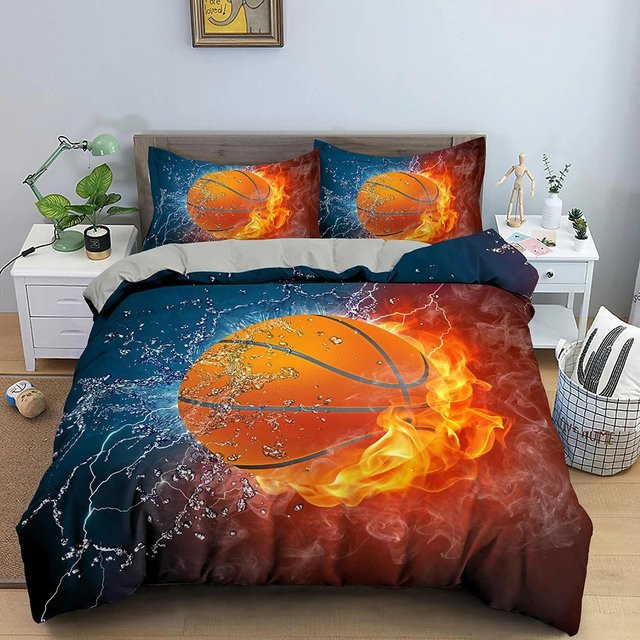 Bettwäscheset Your Warm Home mit Spielzeug-Print und gepunkteten Bausteinen, bunt, B/H: 180 x 210 cm, 3-teilig - Bild 1
