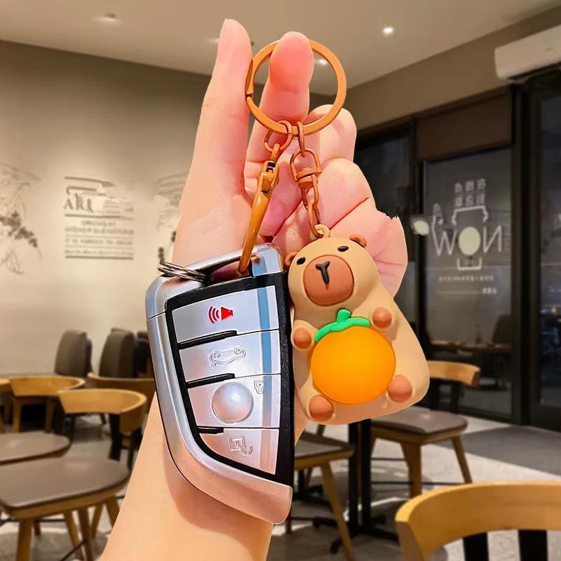 Linyi toy Capybara Puppe Schlüsselanhänger mit Beleuchtung Silikon - Bild 3