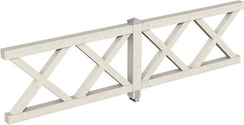 SKANHOLZ Brüstung aus Holz in Weiß, B: 335 cm, H: 84 cm - Bild 1