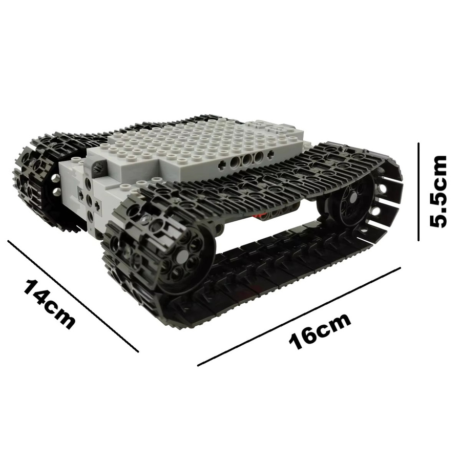 Sky Feather Panzerbagger-Chassis, Elektrische Bausteine, Technisches Kettenfahrwerk mit 4 Motoren, 4WD-Antrieb - Bild 3