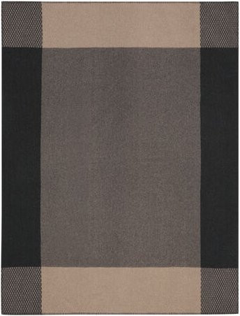Biederlack Wohndecke Frame aus Merino-Wolle in Grau - Bild 1