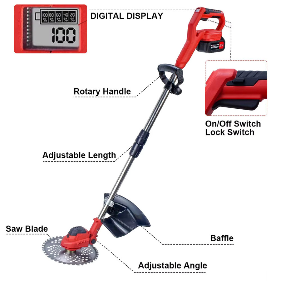 Makita LXT Bürstenloser Akku-Rasenmäher 10 Zoll in Rot für 18V Akkus - Bild 3