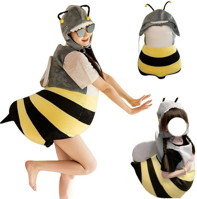 Biene Hai Cosplay Kostüm Puppe, Tier Kleidung, Bunt / Mehrfarbig - Bild 1