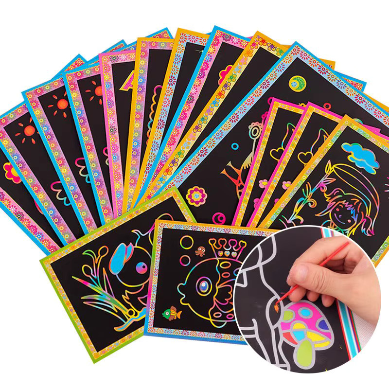 JOKEJOLLY Magische Kratzkunst Mal Karten, 10-teiliges Set, Bunt / Mehrfarbig - Bild 2
