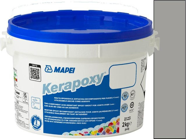 Mapei Kerapoxy 112 Epoxidharz-Fugenmörtel in Grau, 2 kg - Bild 1