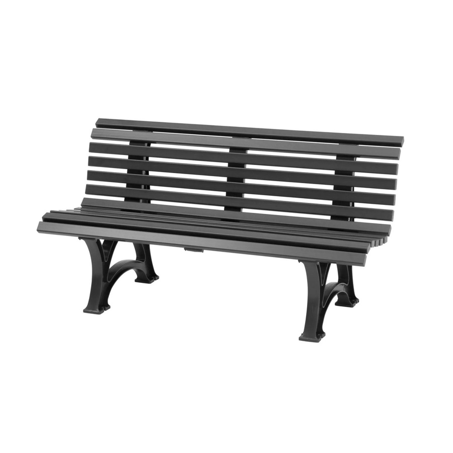 PROREGAL Gartenbank Jamaika 3 Sitzer in Graphitgrau aus UV-beständigem Witterungskunststoff, H: 80 cm, B: 150 cm, T: 64 cm - Bild 2