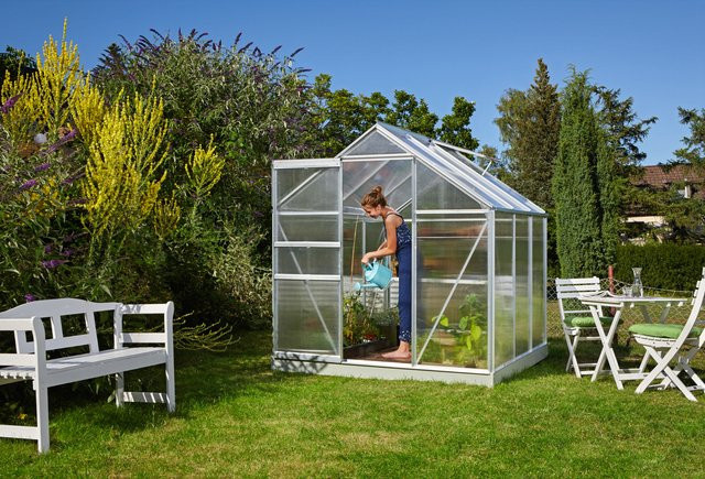 Vitavia Gewächshaus Comet 3800 aus Aluminium mit 4 mm HKP Doppelstegplatten, 3,8 m² - Bild 1