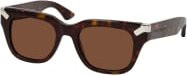 Alexander McQueen AM 0439S Sonnenbrille, Quadratisch, Kunststoff, Braun, Herren - Bild 1